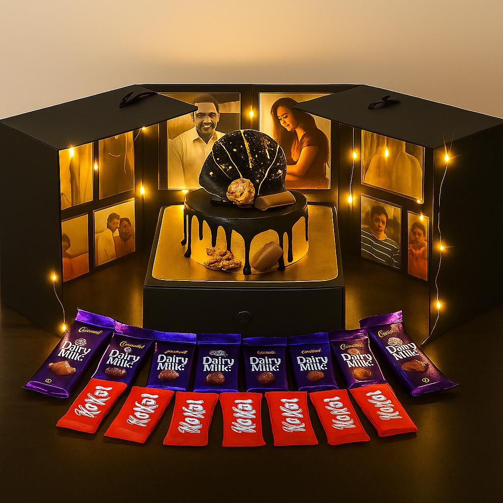 Golden Exploding Memories Box